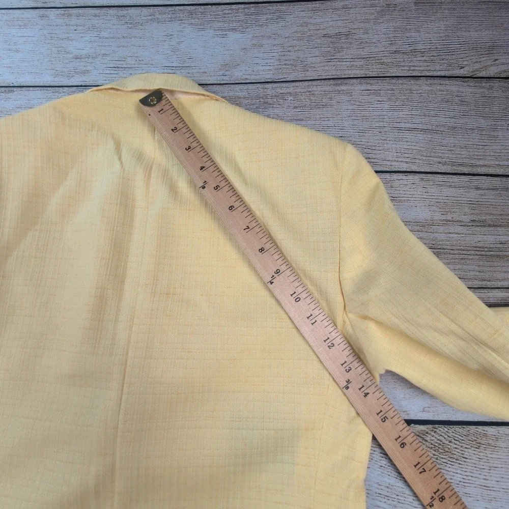 Vintage 1970s Yellow Sport Coat Blazer Men's Western Disco Leisure Jacket 35 -36